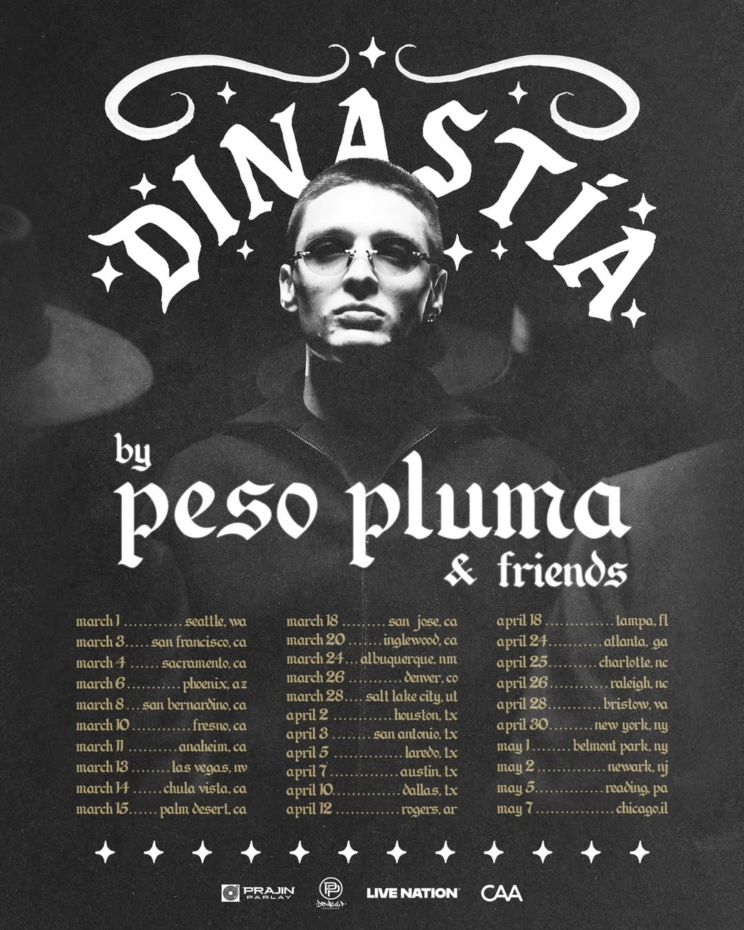 Peso Pluma DINASTÍA Tour Poster 2026